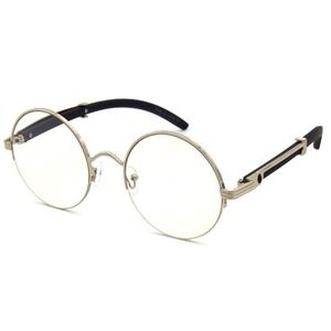 Eye Glasses Clear Lens Rimless Classic Retro 80's 90's Style‎ Gold Metal Buffs